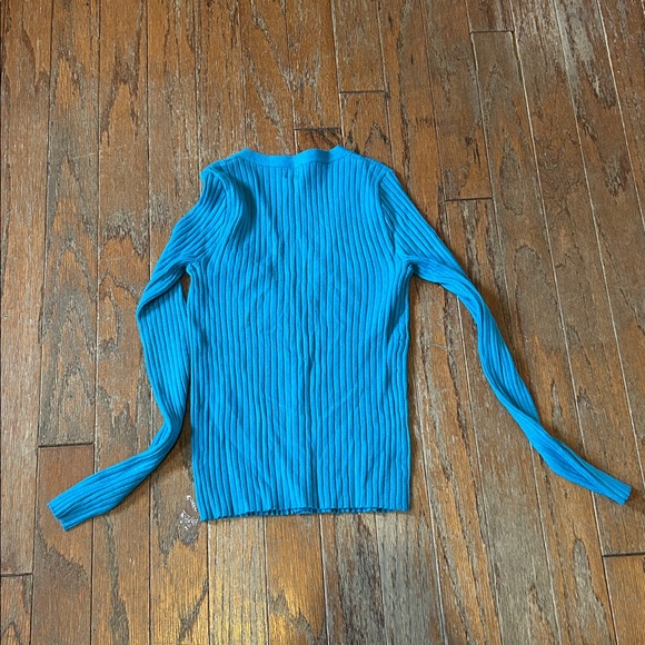 Blue Ribbed Sweater - Picture 2 of 4